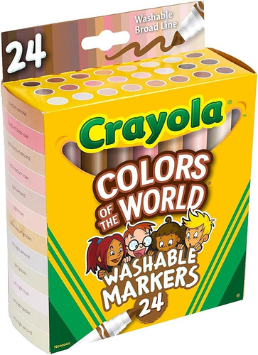 Crayola 24 Marcadores Colors Of The World Tonos Piel 