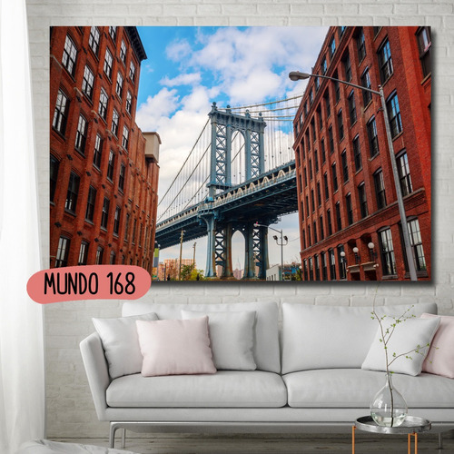 Cuadro Nueva York Brooklyn 120x70 Cuidades Del Mundo