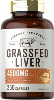 Carlyle | Grass Fed Beef Liver | 4500mg | 250 Capsules