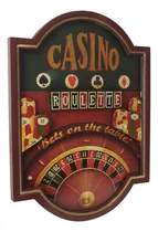 Comprar Cuadro En Madera Y Relieve Modelo Ruleta Casino 55cm. X 40cm