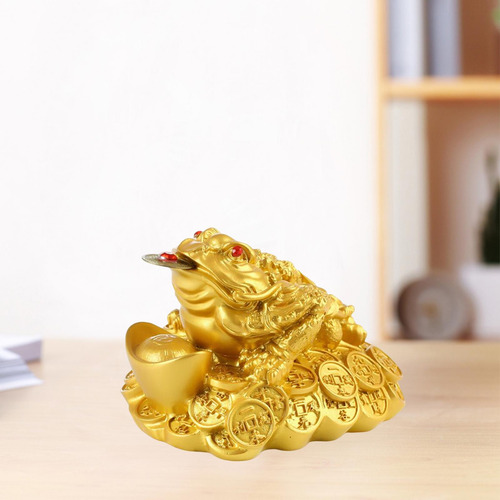 2 Resina Feng Shui Dinero Rana Regalos De Dorado