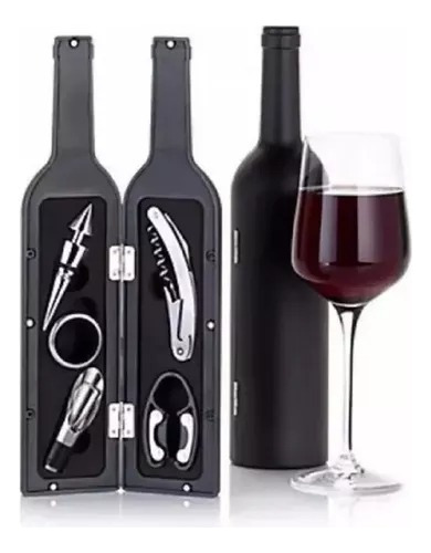 Set Sacacorchos En Forma De Botella Destapador De Vinos