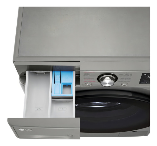 Lavadora Y Secadora 12/7 Kg LG Wd12vvc5s6c Ai Dd Color Plateado