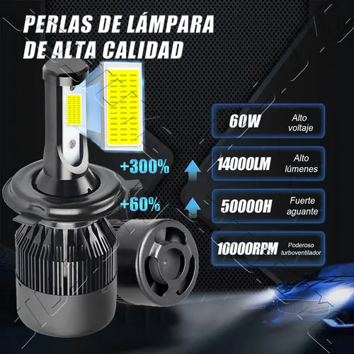 St Para Kit Faros Luz Led H4 14000lm For Ford Haz