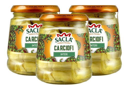 Corazones De Alcauciles En Aceite Sacla 285 Gr. Italia X3