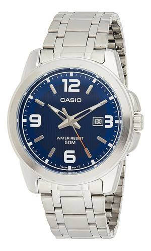 Casio Enticer Reloj Analógico Con Esfera Azul Para Hombre