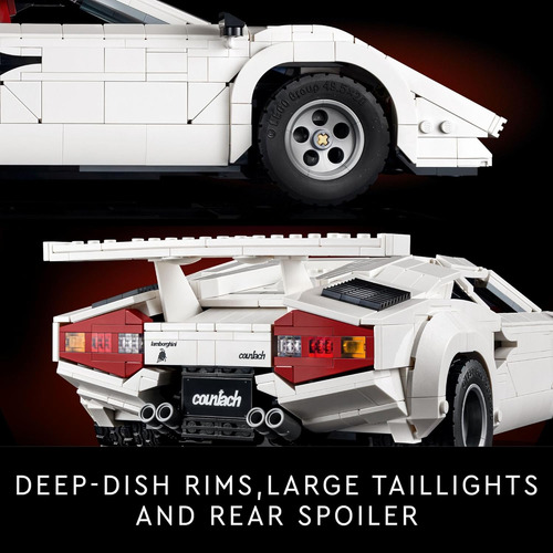 Lego Icons Lamborghini Countach 5000 Quattrovalvole Model...
