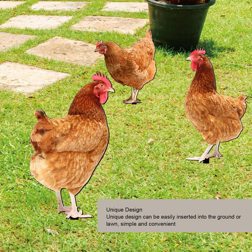 Estatua Realista De Gallina Y Gallina Con Forma De Gallina P
