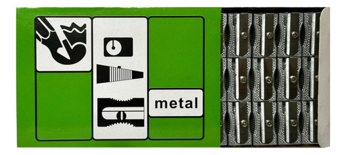 Sacapuntas Metal Metalico Rectangular Caja X 24 Unidades