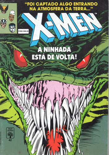 X-men N° 42 - A Ninhada Está De Volta! - 84 Páginas Em Português - Editora Abril - Formato 13,5 X 19 - Capa Mole - 1992 - Bonellihq Cx01 Fev24