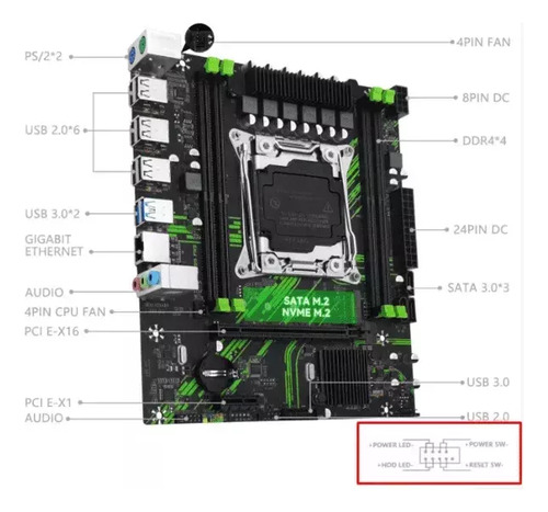Kit Gamer Pr9 X99 + E5 2640 V4 + 32 Gb Ram + Disipador (Usado)