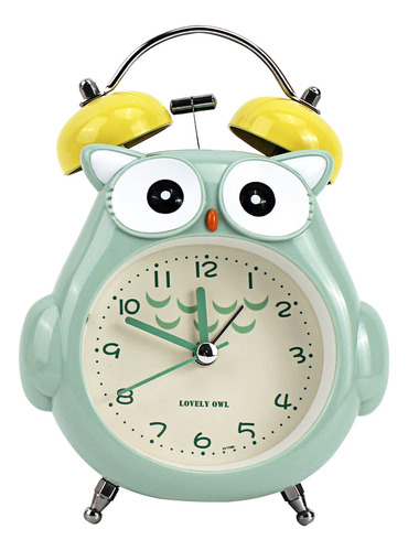 Reloj Despertador Para Niño Diseño Buho Dibujo Animado Luz