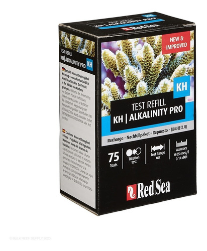 Red Sea Kh Alkalinity Pro 75test Acuario -solucion Repuesto-