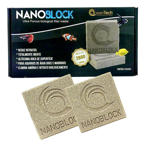 Mídia Biológica Nanoblock Oceantech Filtragem Trata 2800l 2u