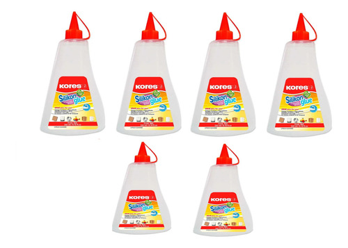 12 Silicones Liquido 242ml Marca Kores Adhesivo De Contacto Color Transparente