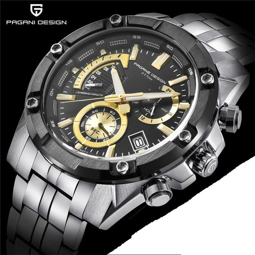 Relógio De Aço Pagani Design Cronômetro Regressivo Pd-3311