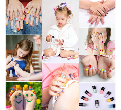 Wakaniya Juego De Esmaltes De Uñas Infantiles Para Niñas, Ki