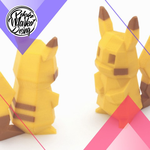 Pokemon Low Poly Figura Coleccion Impreso 3d Juguete 5 Cm 