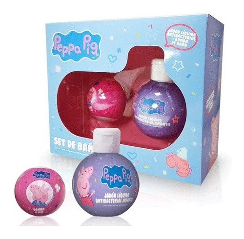 Set De Baño Infantil Peppa Pig Jabon + Bomba De Baño 45845