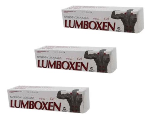 Lumboxen Naproxeno,lidocaina Pack De 3 Tubos De 35g Cada Uno Fragancia Sin Olor