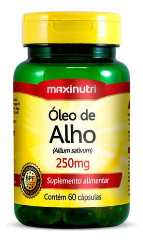 Óleo De Alho - 60 Cápsulas - Maxinutri