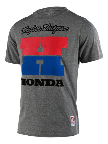 Playera Troy Lee Designs Original Honda Rc 500 Heather Gris