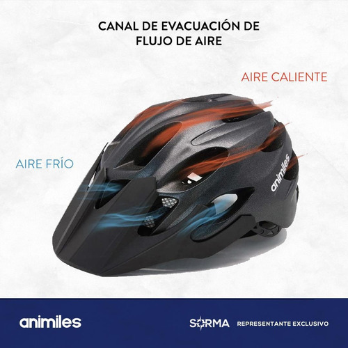Imagen 7 de 10 de Casco De Bicicleta Regulable Con Visera Ventilacion