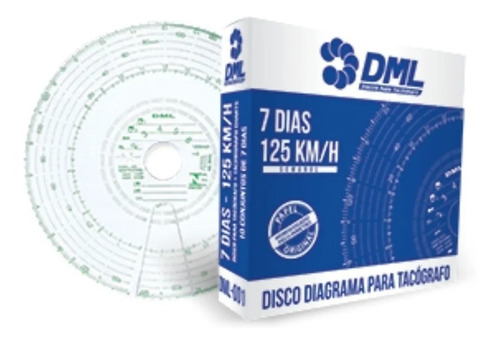 Disco Tacografo Semanal 7 Dias 125km 20x20 Promoção Dml