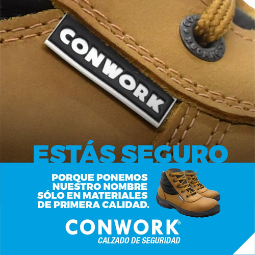 Imagen 9 de 10 de Botin De Seguridad Conwork Línea Fly 553baf Titan Camel