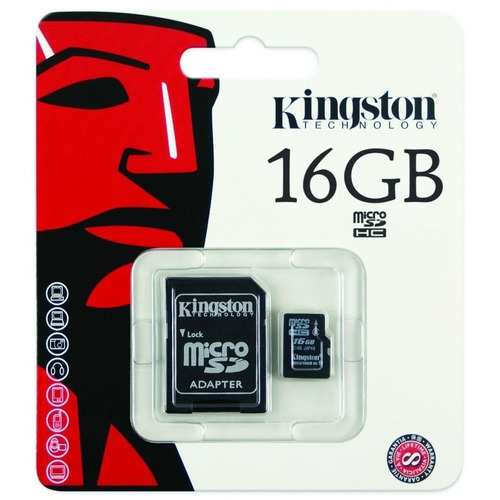 Memoria Micro Sd 16gb Kingston Clase 4 Con Adaptador