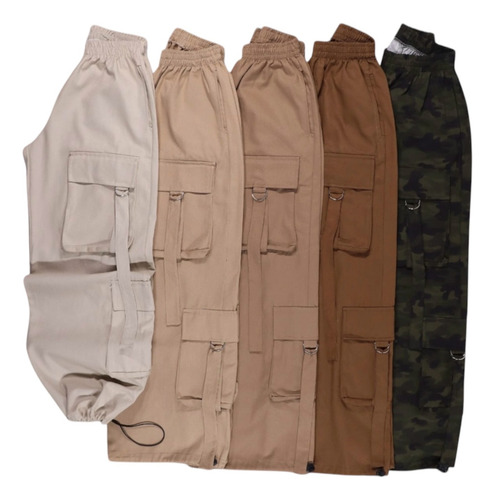 Pantalon Wide Leg Mujer Gabardina Premium Varios Colores