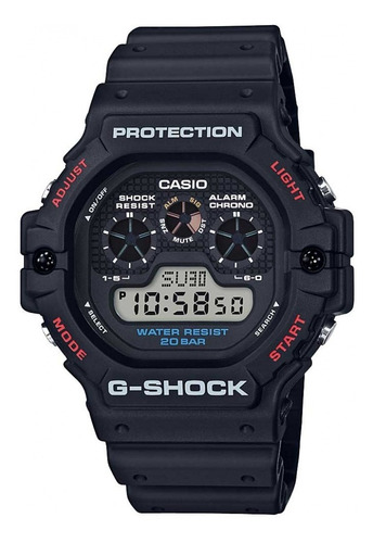 Relógio Casio Digital G-shock Dw Original Prova D'água 200m Correia Preto