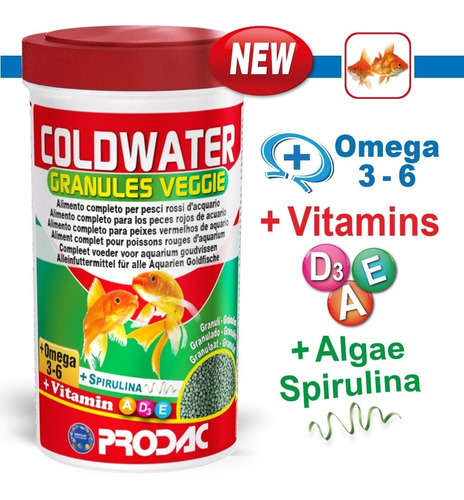 Alimento Peces Goldfish Coldwater Veggie 100ml/45g 