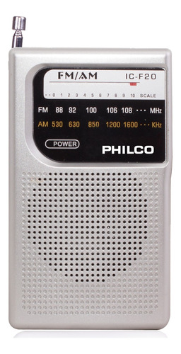 Radio A Pilas Philco Icf-20 Fm/am Portable De Bolsillo