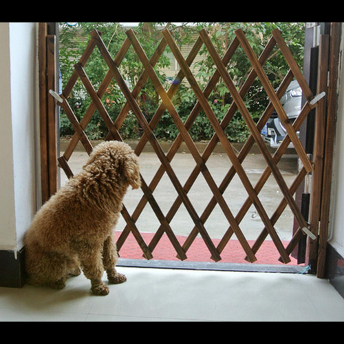 Portão De Madeira Expansível Acordeão Para Cães Porta De