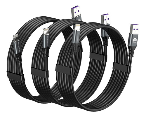 Cargador Para iPhone De 10 Pies, Paquete De 3 Cables