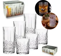 Comprar Jogo 6 Copos Long Drink E 6 Copos Whisky Baixo Rock Decorado