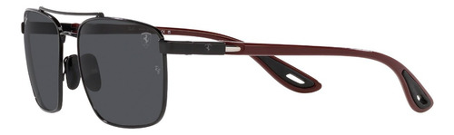 Lente De Sol Ray-ban 0rb3715m Ferrari Unisex Lifestyle Negro Dark Grey Black Dark Red
