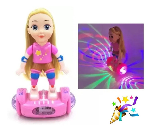 Muñeca Balance Car Con Luz Y Sonido  29 Cm Alto