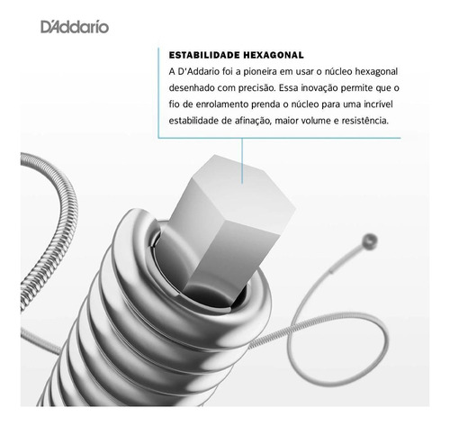 Cuerda de guitarra de acero 0.12 (3 juegos) d'Addario EJ16-3D