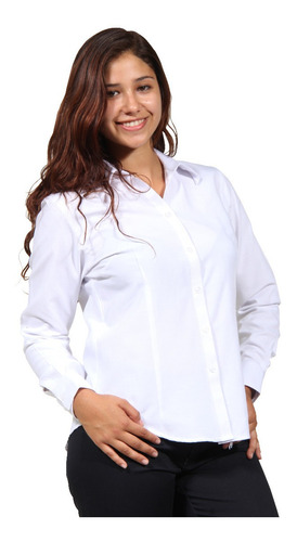 Blusa Oxford M/larga Blanca