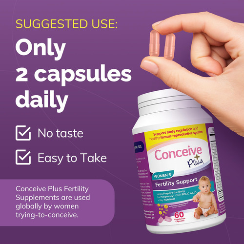 Conceive Plus Suplemento Fertilidad Para Mujeres 60 Cápsulas