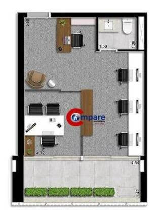 Sala 37m² 1 Vaga - Sa0146