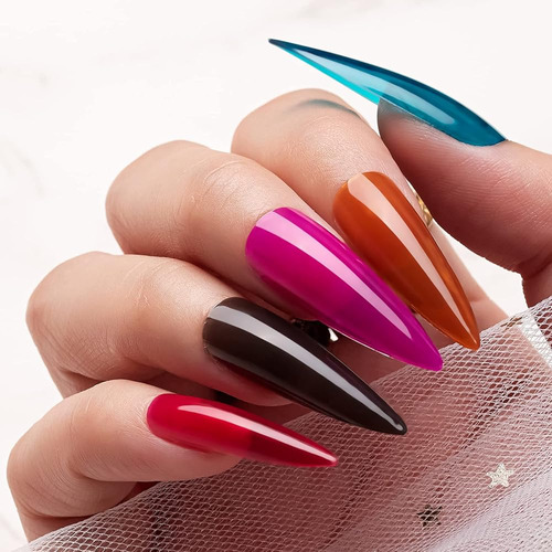 Makartt Soft Gel Nail Tips Acrylic Nail Kit, Long Stiletto P