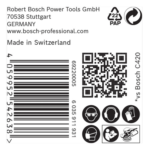 Hoja De Lija Bosch Expert C470; 150mm G400 50 Unidades