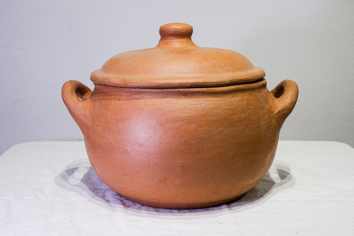 Olla De Barro Cocido Redonda - Cerámica Norteña - 4,5 Litros