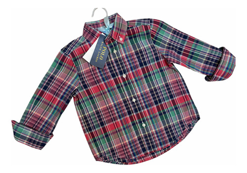 Camisa Social Infantil Manga Longa Original Ralph Lauren