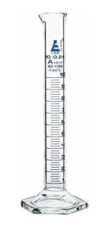 Probeta, 25 Ml - Clase A, Tolerancia: ± 0,25 Ml - Hexagonal 