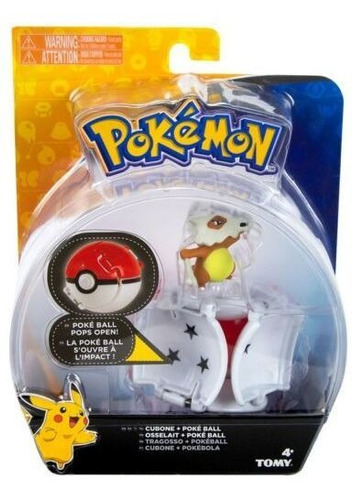 Pokemon - Boneco + Pokebola - Figura Cubone - Tomy Original