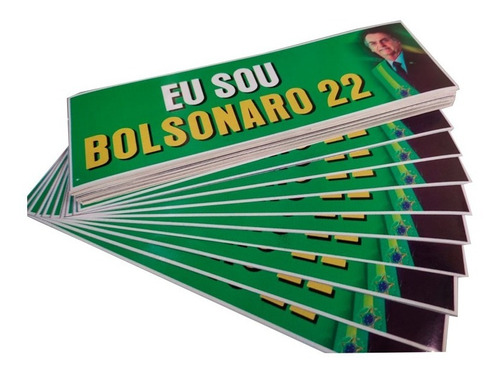200 Adesivos Eu Sou Bolsonaro 22   20x6,2cm (mod.1)